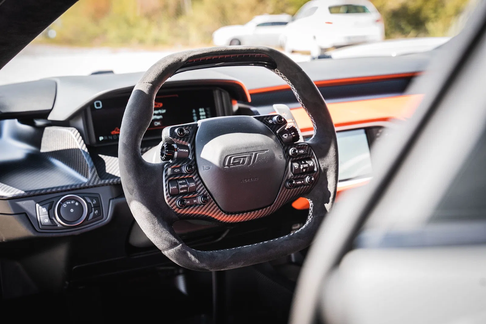2022 Ford GT Carbon Series interior, steering wheel