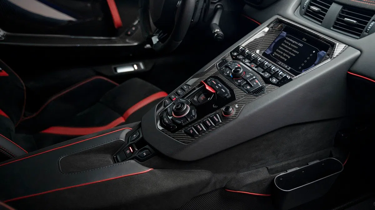 2019 Lamborghini Aventador SVJ – 1 of 900 interior, center console