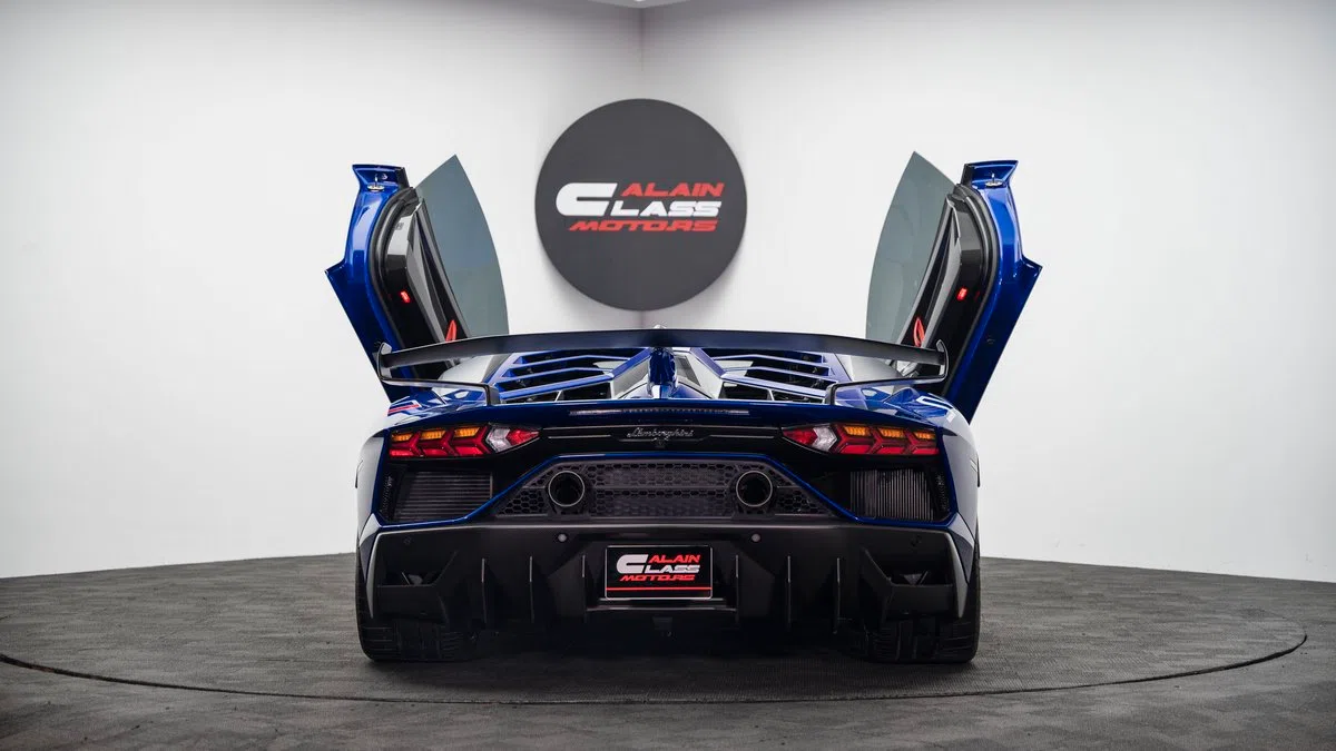 2019 Lamborghini Aventador SVJ – 1 of 900, rear three-quarter view