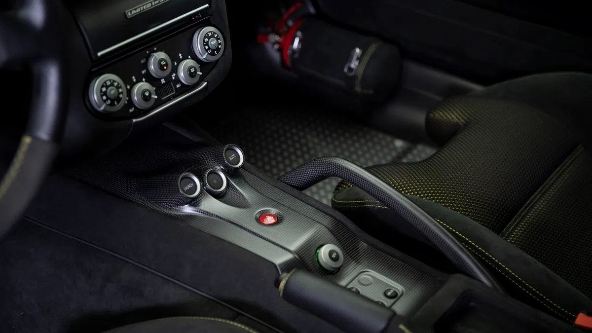 2012 Ferrari 599 GTO interior, center console