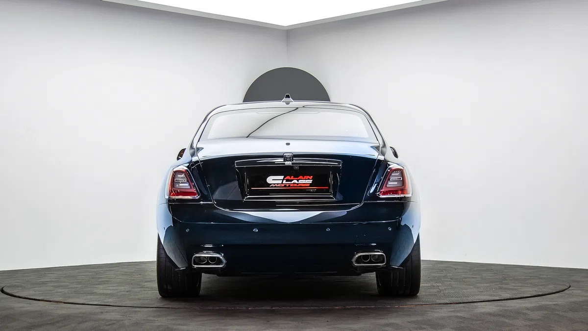 2022 Rolls Royce Ghost EWB, rear three-quarter view