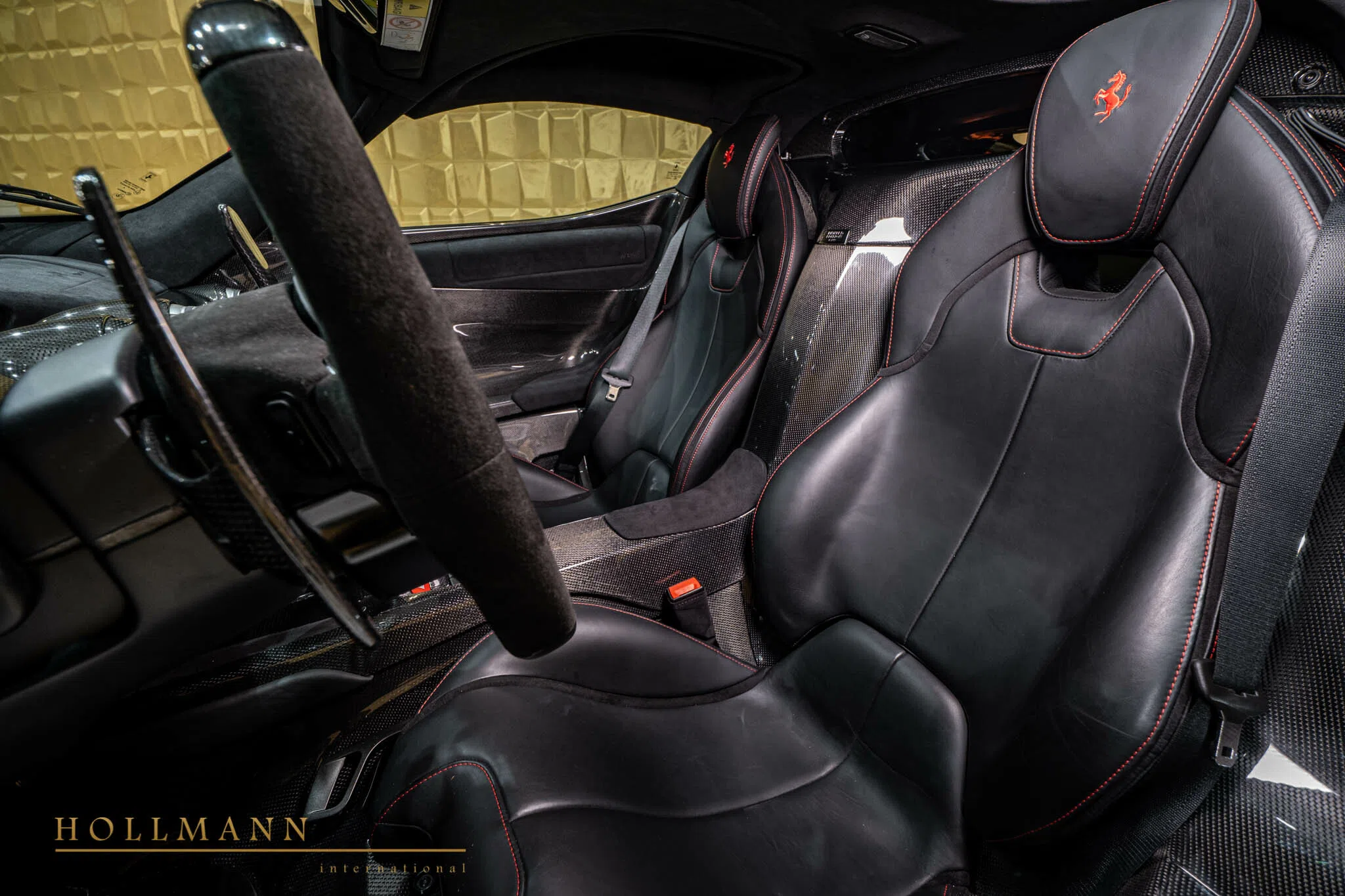 Ferrari LaFerrari interior, seats, Nero Black Leather