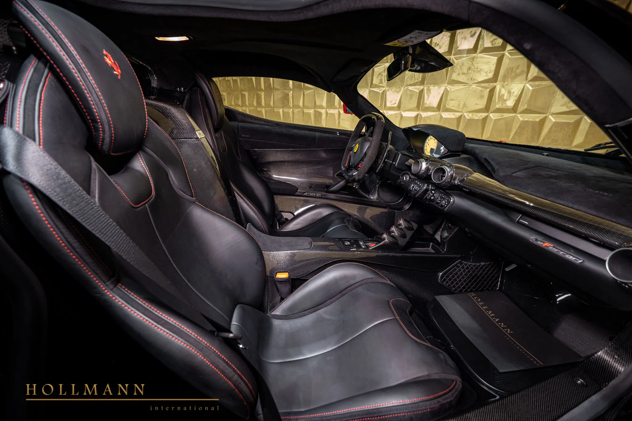 Ferrari LaFerrari interior, seats, Nero Black Leather