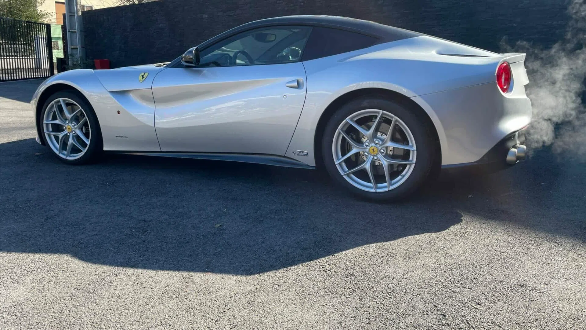 2017 Ferrari F12 Berlinetta 70th, side profile, Grey