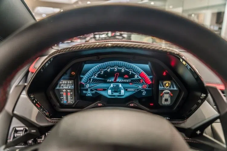 2017 Lamborghini Aventador S interior, Nero Ade
