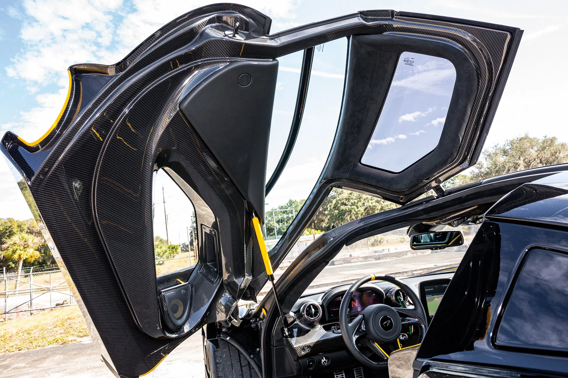 2019 McLaren Senna for sale, exterior, MSO Pure Black / Solar Yellow