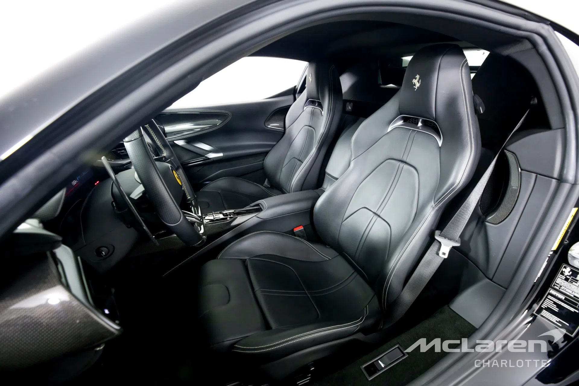 2021 Ferrari SF90 Stradale interior, seats, NERO