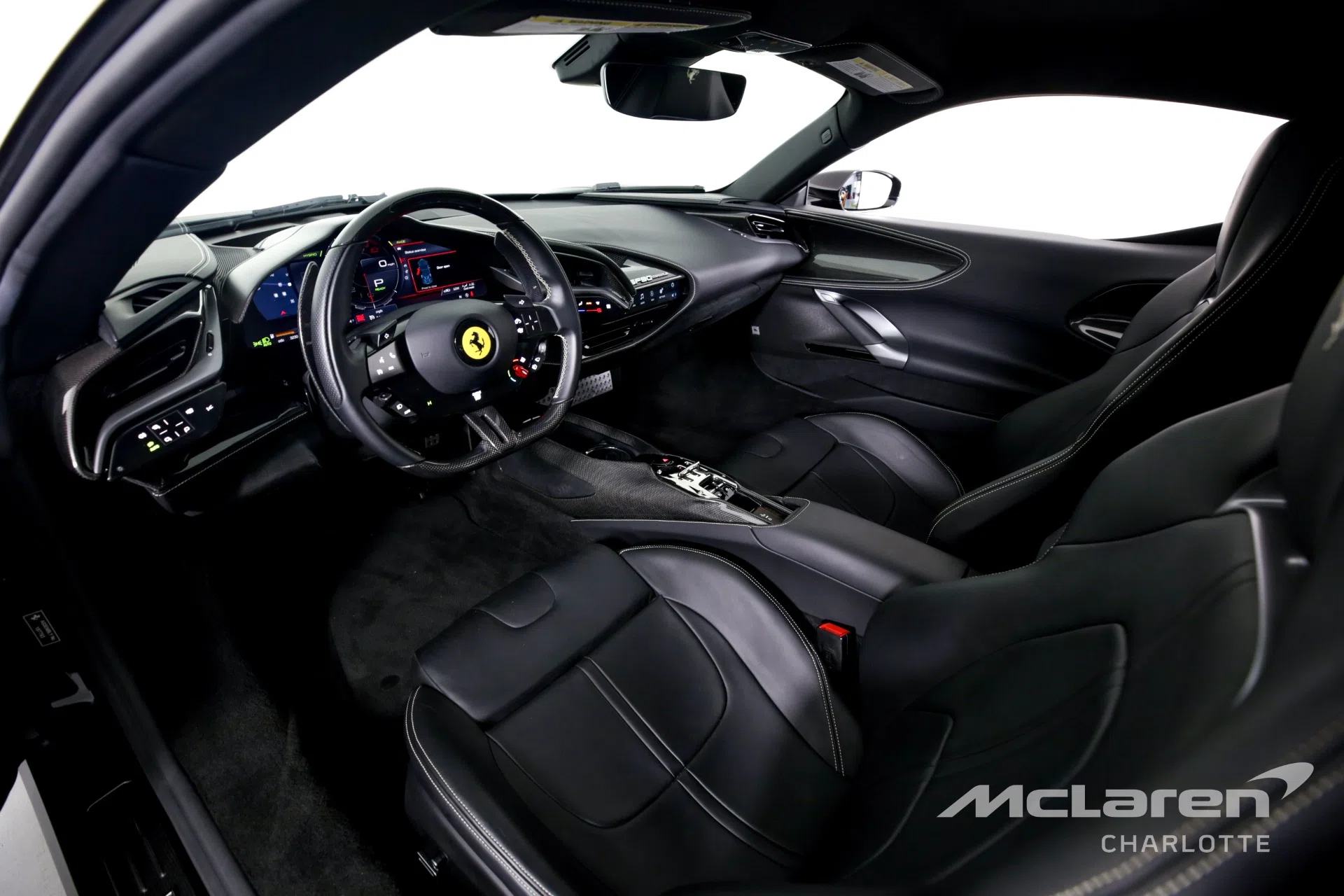 2021 Ferrari SF90 Stradale interior, NERO