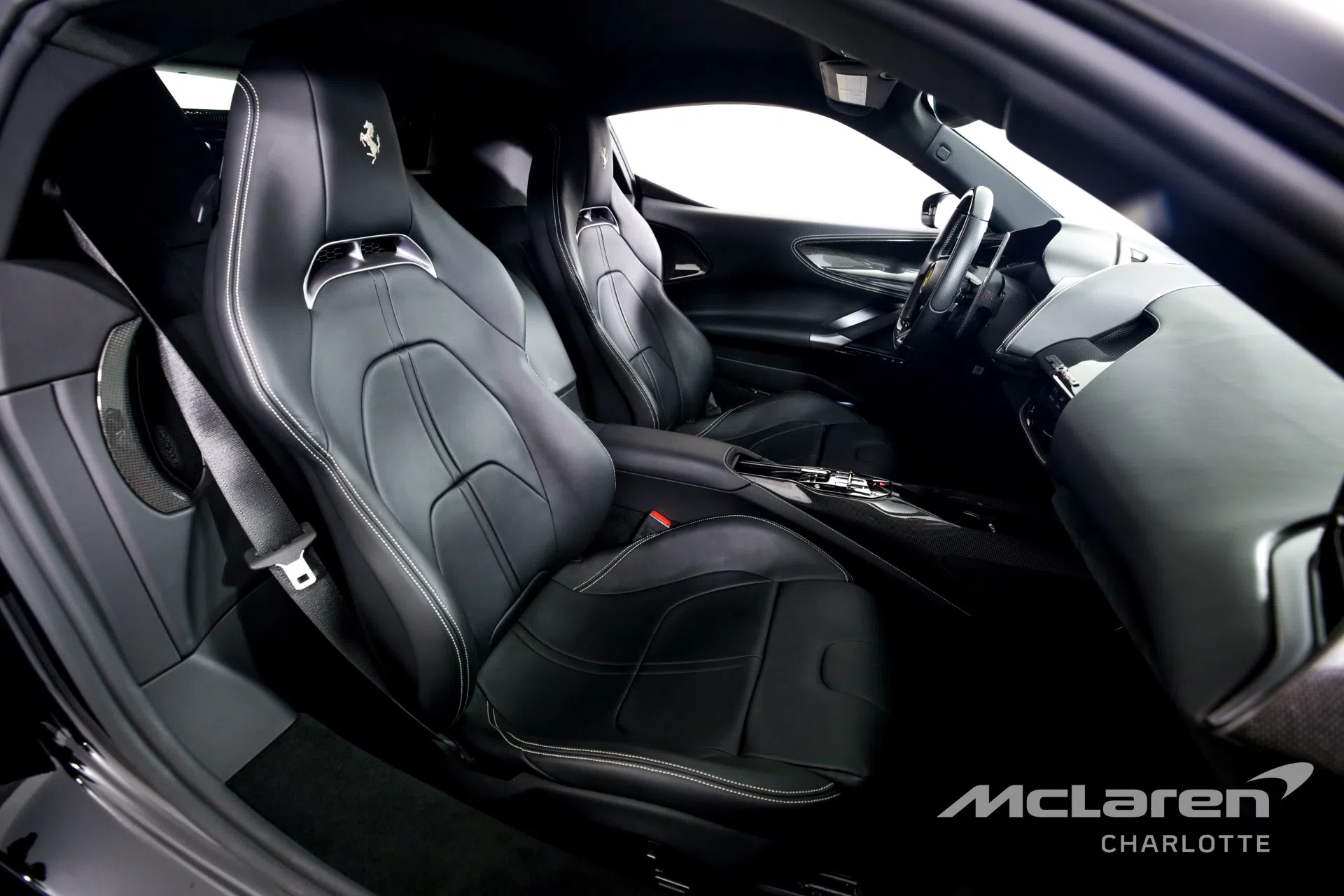 2021 Ferrari SF90 Stradale interior, seats, NERO
