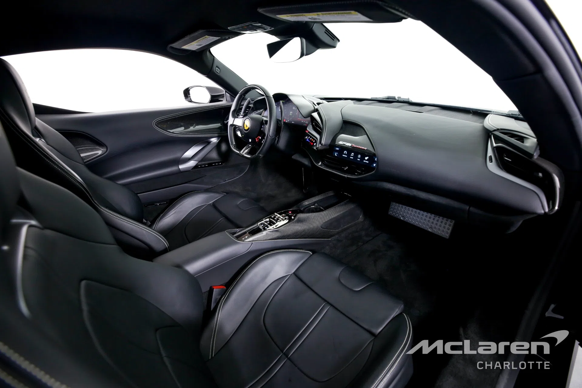 2021 Ferrari SF90 Stradale interior, NERO