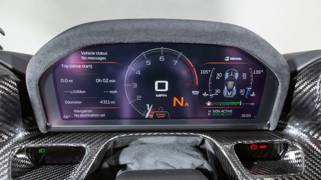 2019 McLaren Senna Coupe interior, Black