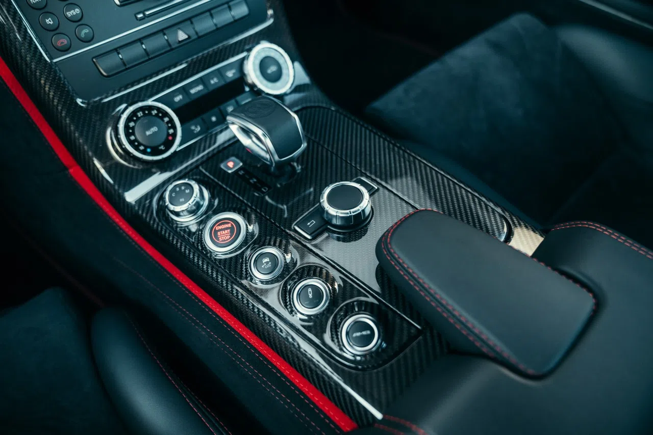2014 Mercedes-Benz SLS AMG Coupe Black Series interior, center console