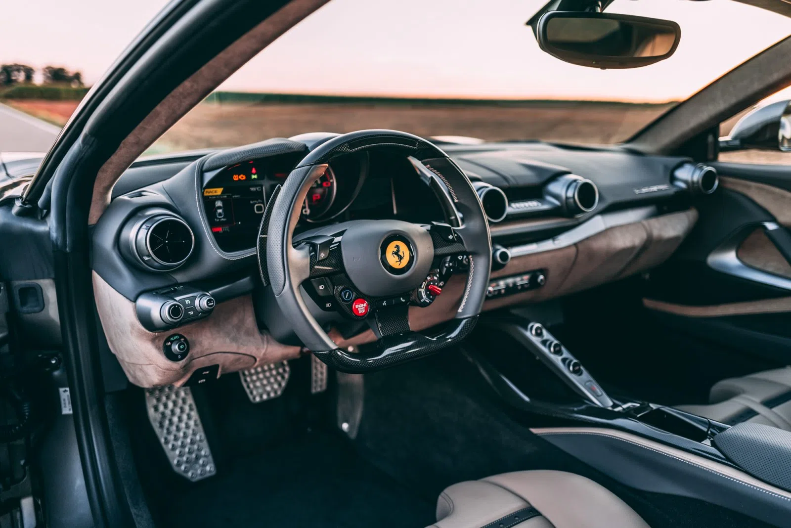 2018 Ferrari 812 Superfast interior, dashboard, Tortora 130426