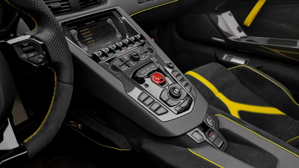 2016 Lamborghini Aventador SV Roadster – 1 of 500 interior, center console