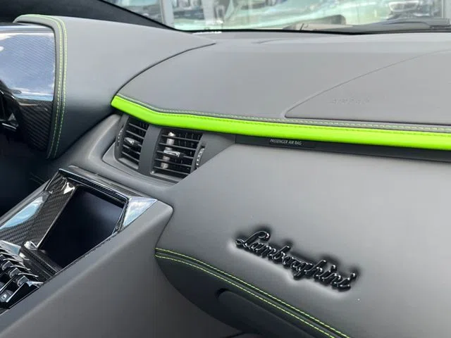 2019 Lamborghini Aventador S interior, door panel, Black