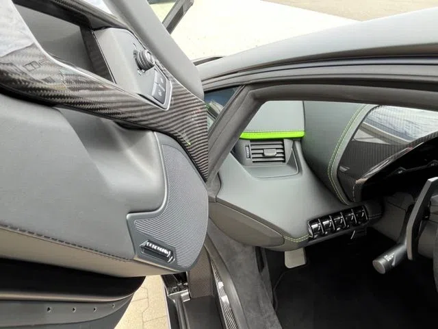 2019 Lamborghini Aventador S interior, door panel, Black