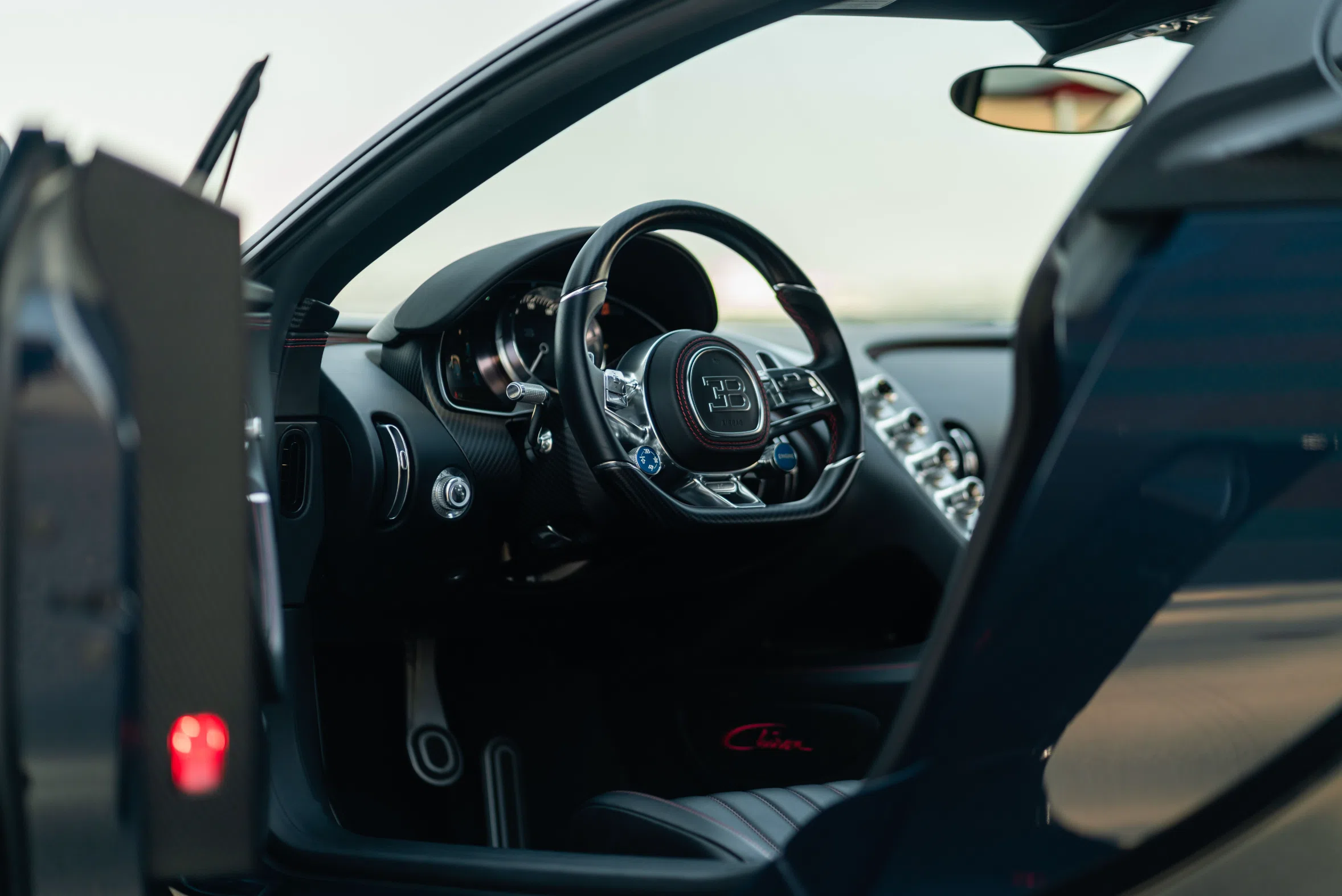 2018 Bugatti Chiron interior, dashboard, Beluga Black Carbon