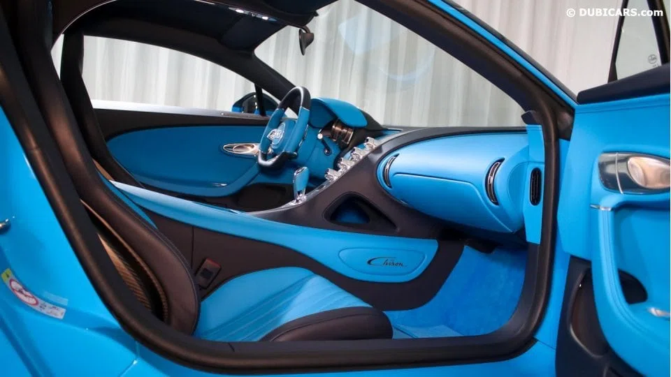 2017 Bugatti Chiron interior, Blue