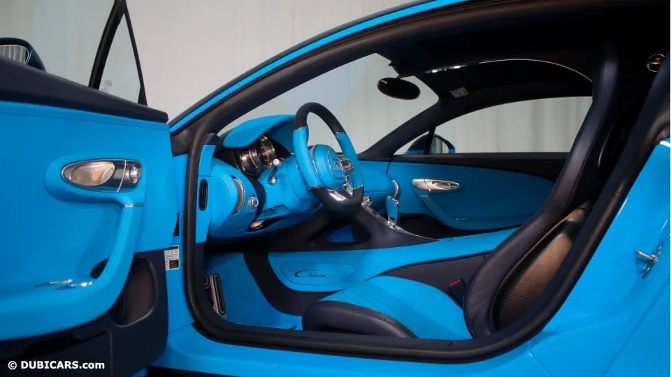 2017 Bugatti Chiron interior, Blue