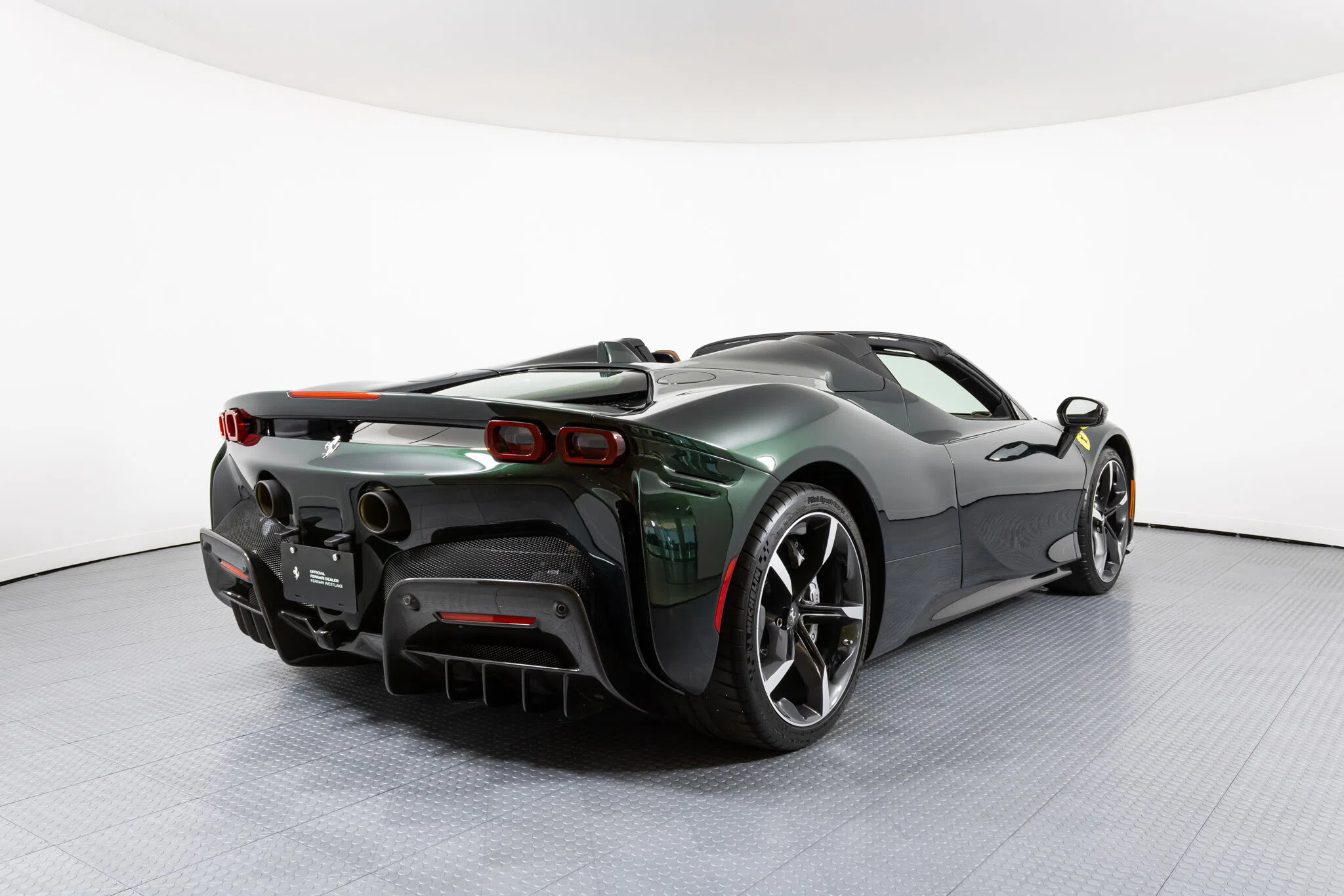 2022 Ferrari SF90 Spider, rear three-quarter view