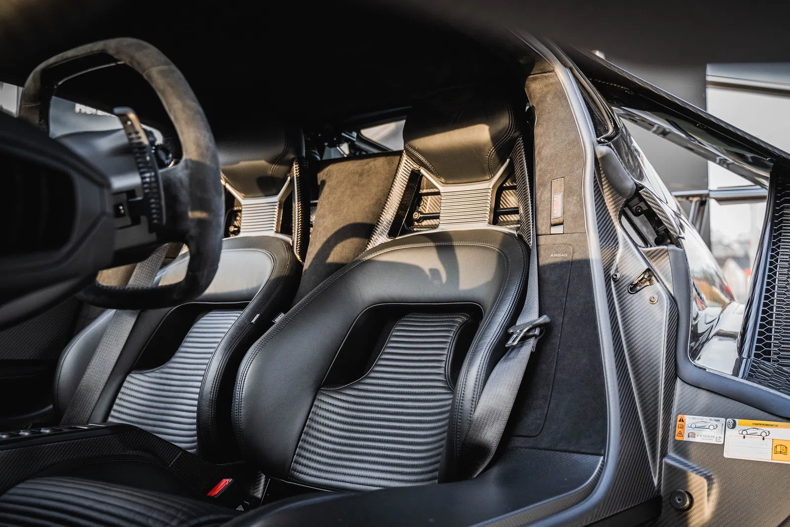 2024 Ford GT interior, seats, Black Alcantara