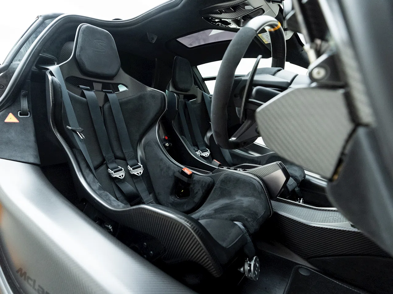 2018 McLaren Senna interior, Black Alcantara
