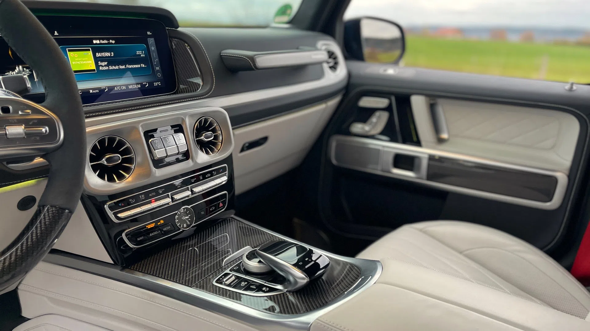 2021 BRABUS G 700 Widestar interior, Leder Nappa Platinweiß