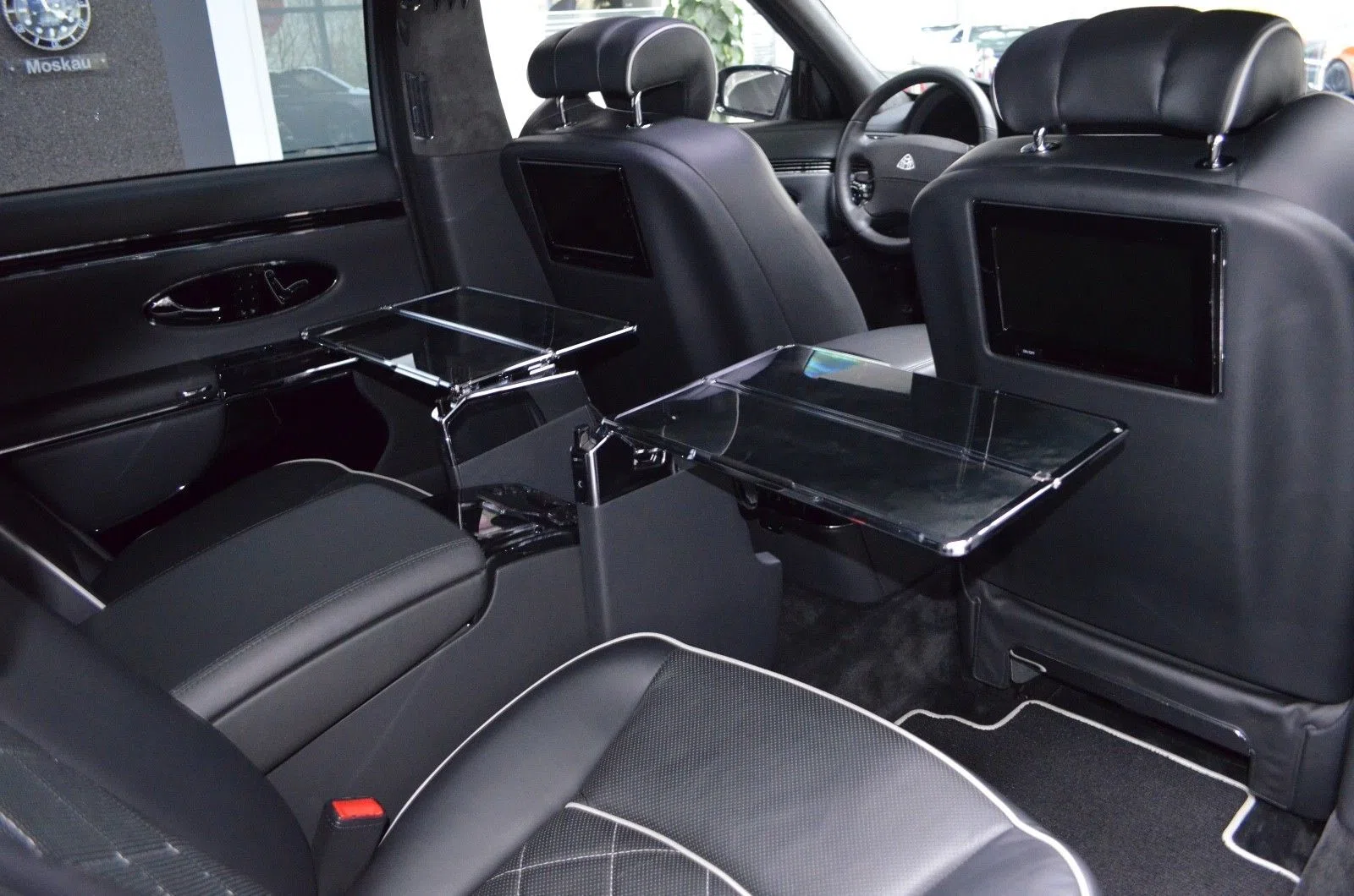2008 Maybach 57 S Baltic Black interior, seats, Black