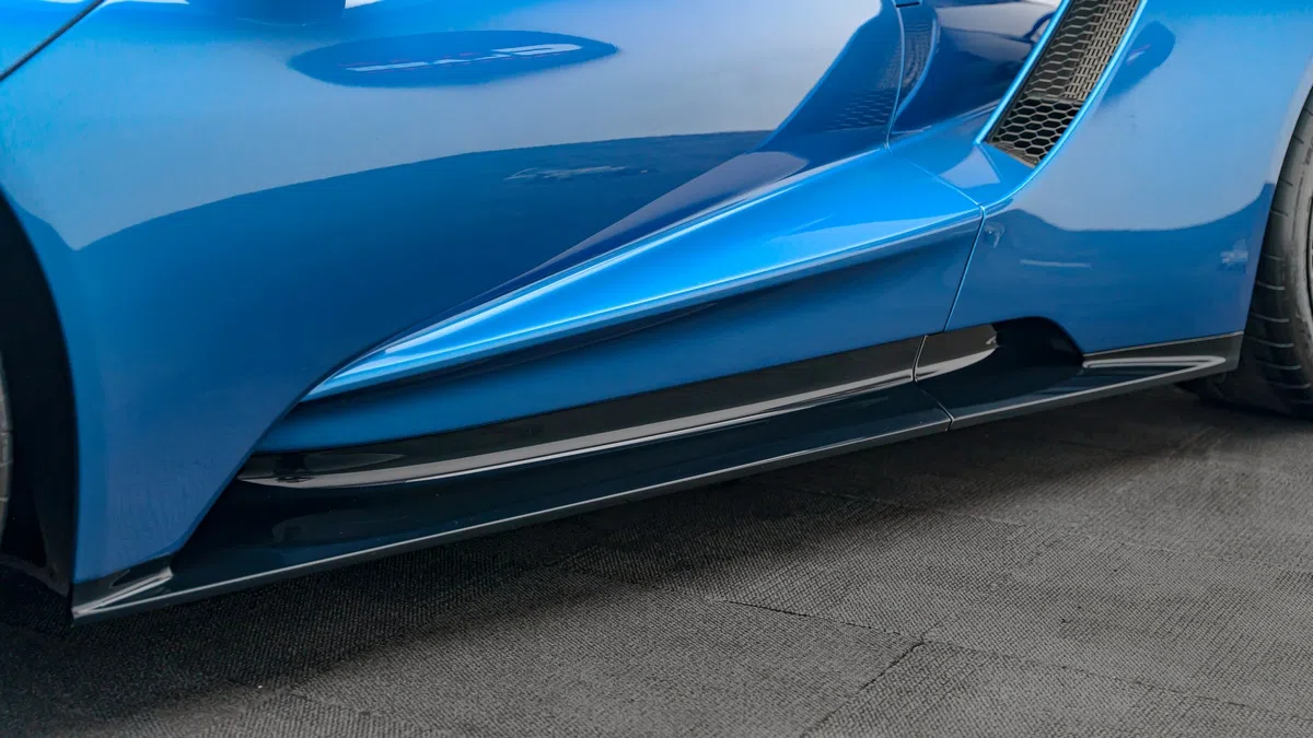 2019 Ford GT, side profile, Blue