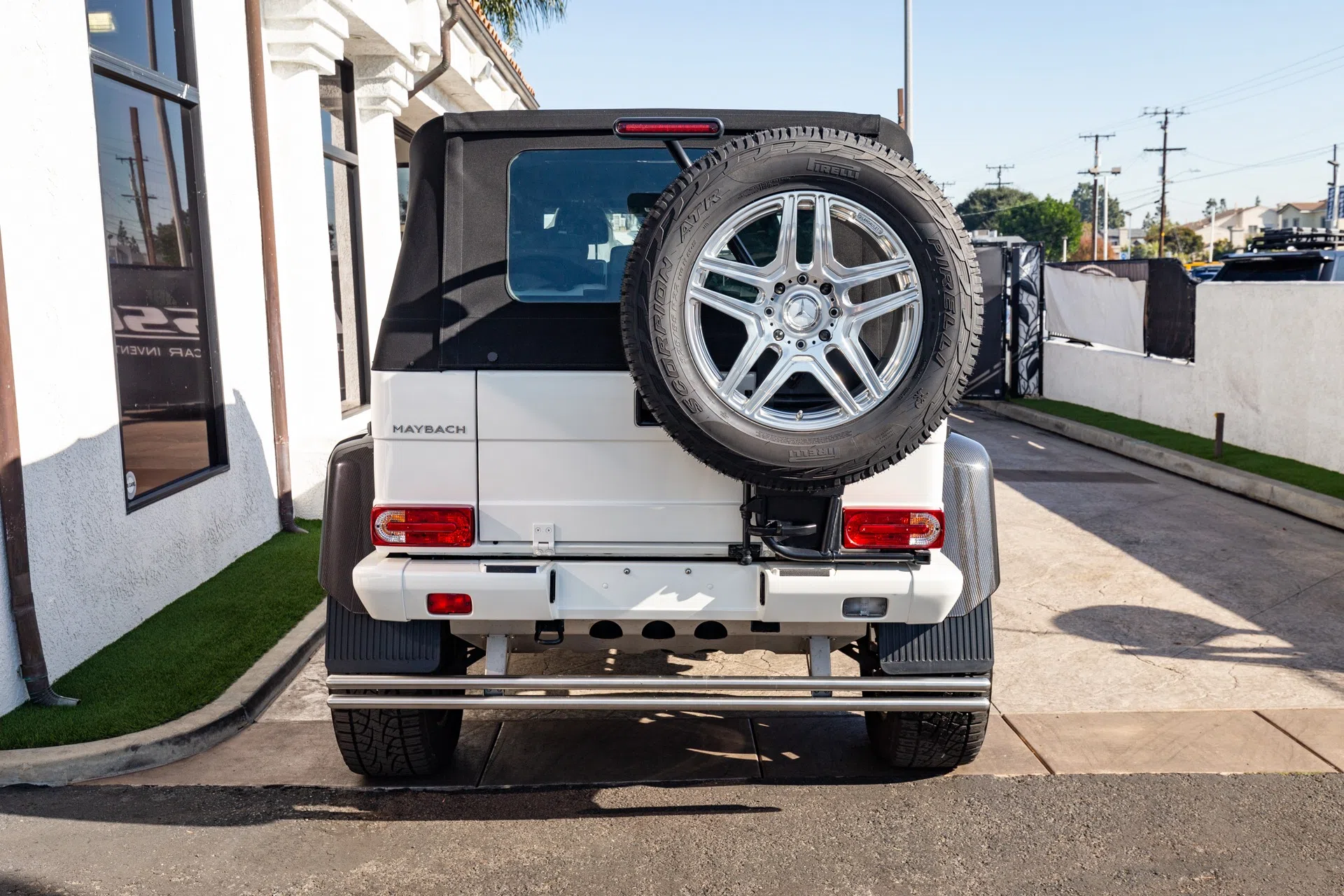2018 Mercedes-Maybach G 650 Landaulet, rear three-quarter view, White