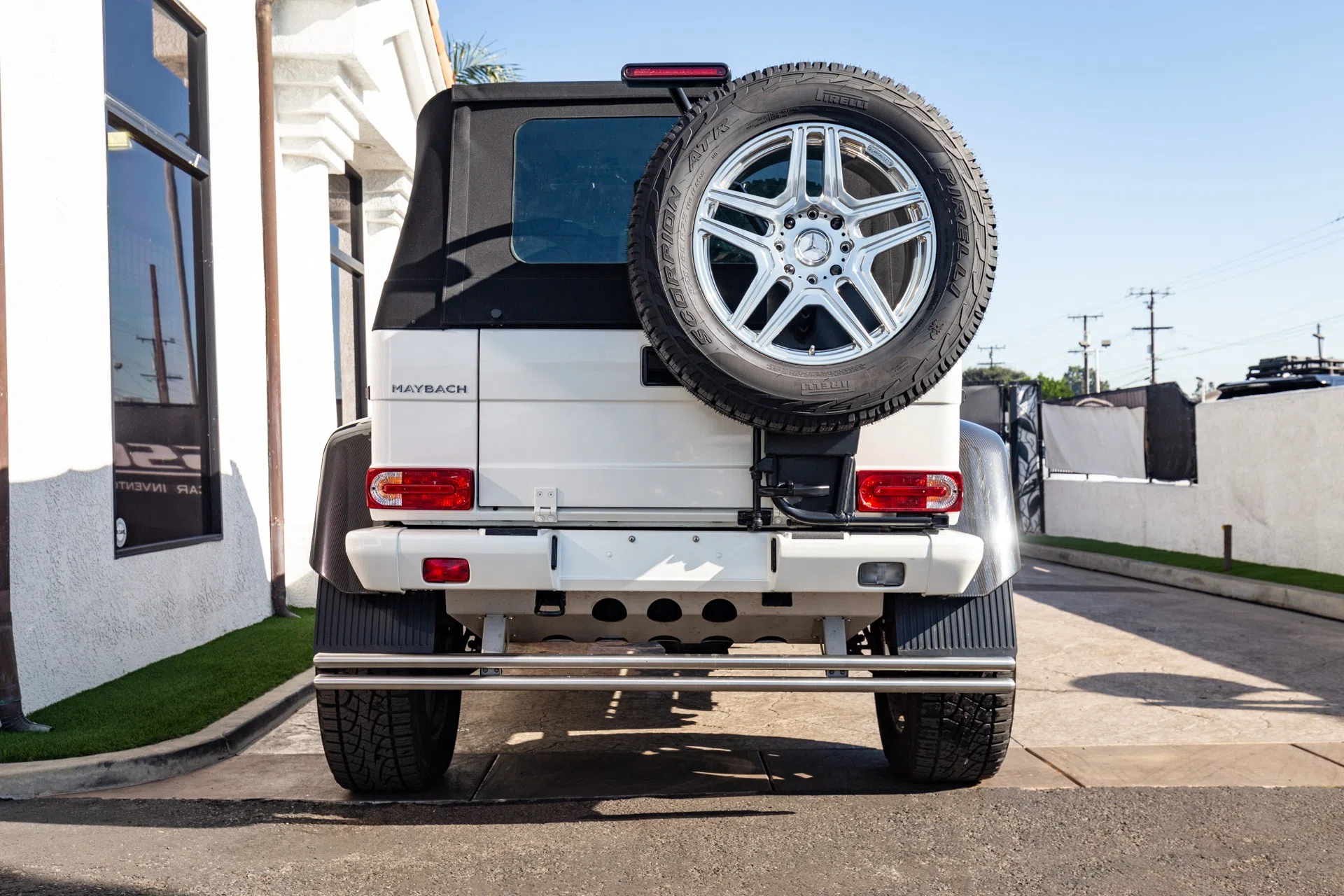 2018 Mercedes-Maybach G 650 Landaulet, rear three-quarter view, White