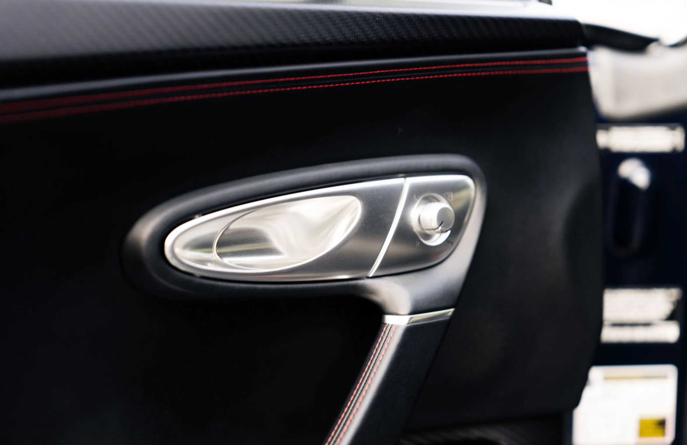 2018 Bugatti Chiron interior, door panel, Beluga Black Carbon