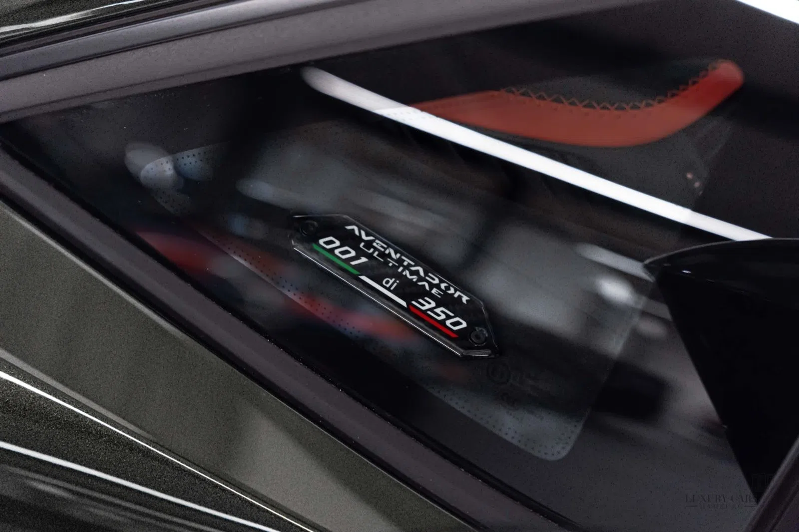 2022 Lamborghini Aventador Ultimae interior, door sill, Alcantara
