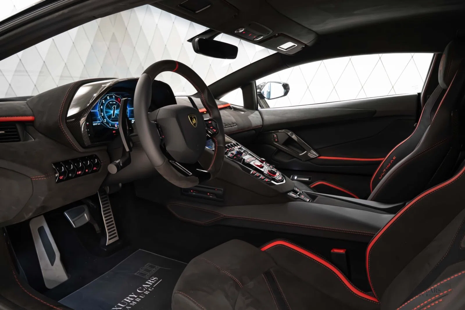 2022 Lamborghini Aventador Ultimae interior, dashboard, Alcantara