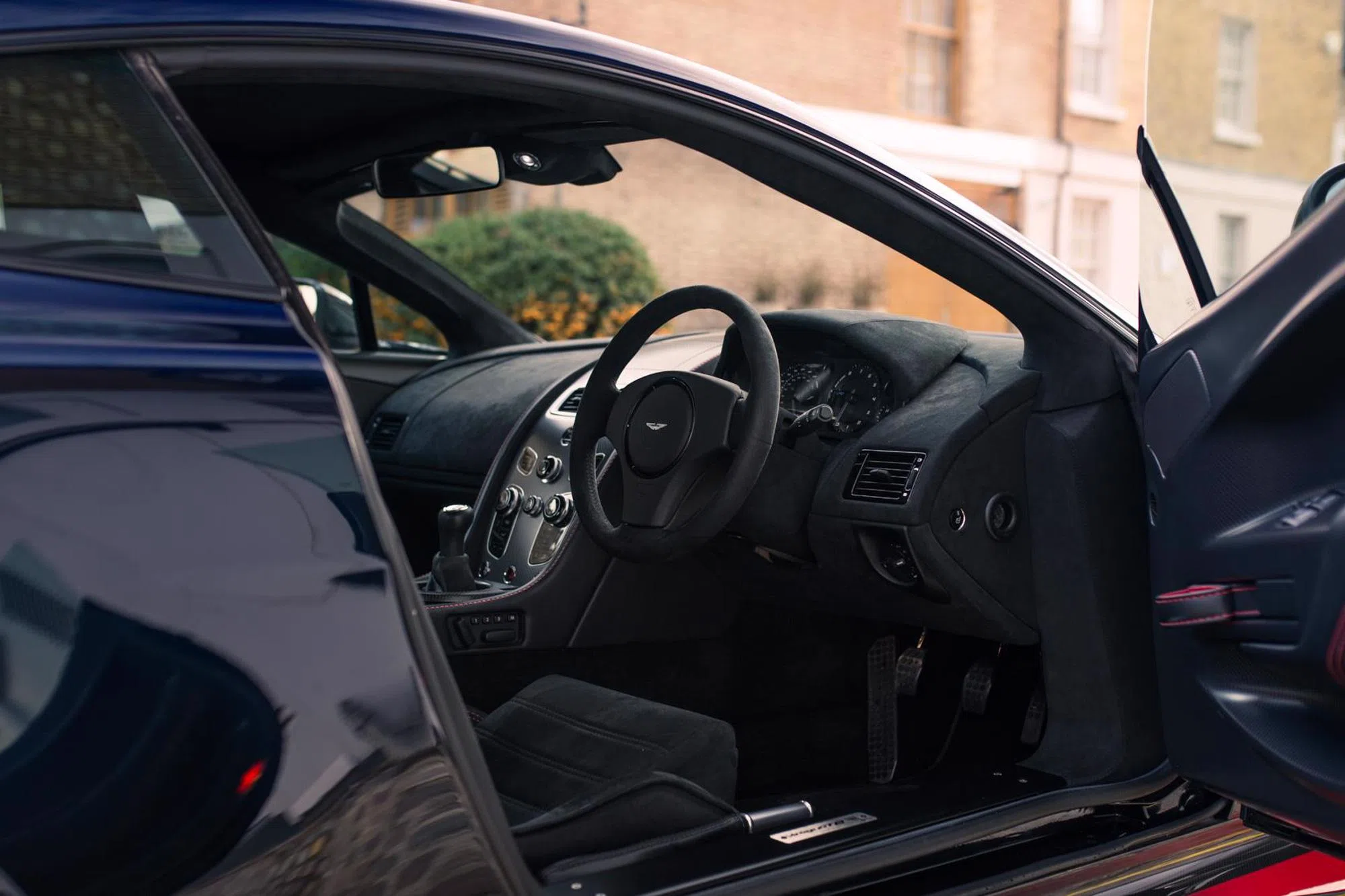 2017 Aston Martin Vantage GT8 interior, Black Alcantara
