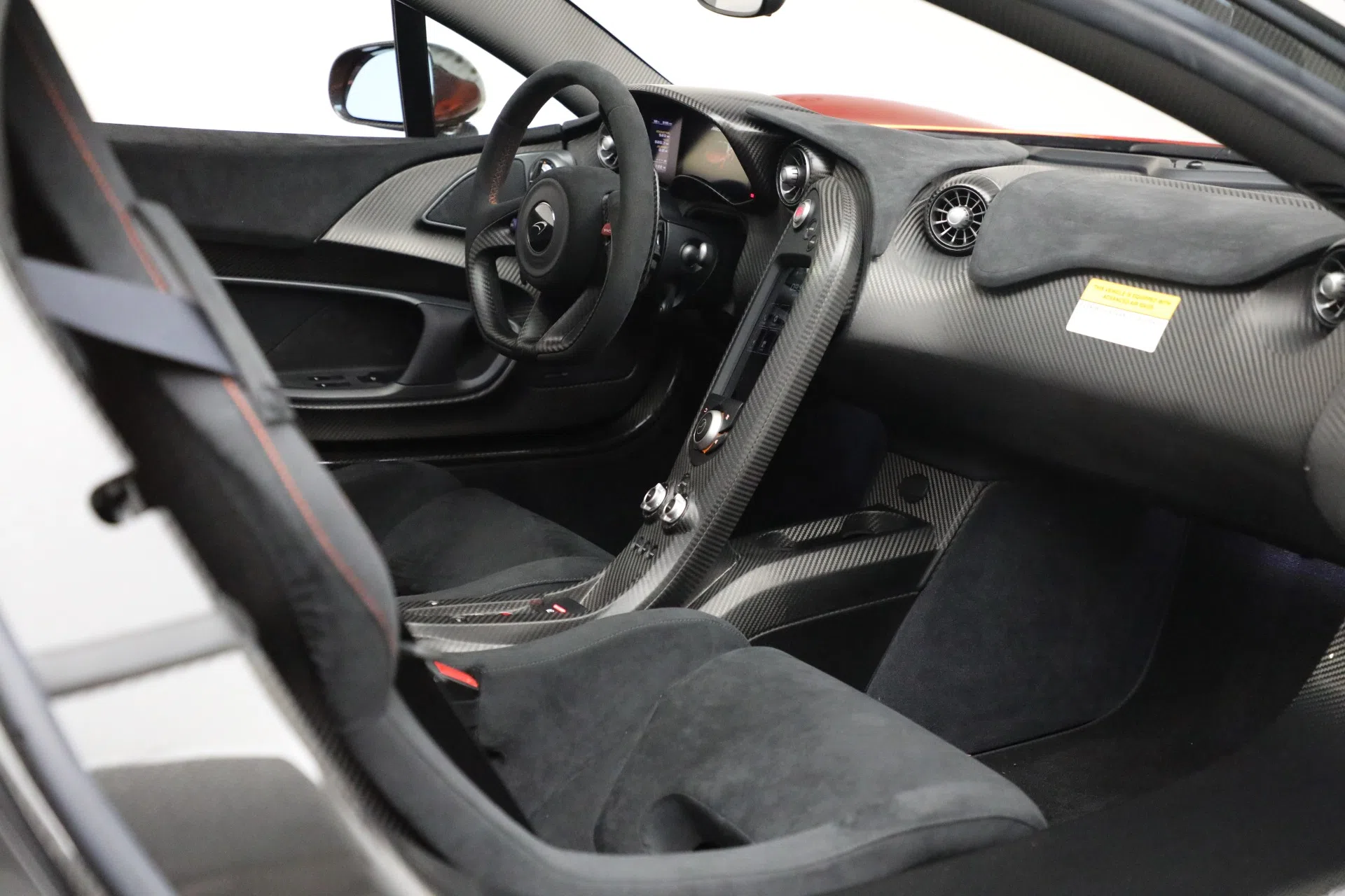 2015 McLaren P1 interior, Carbon Black