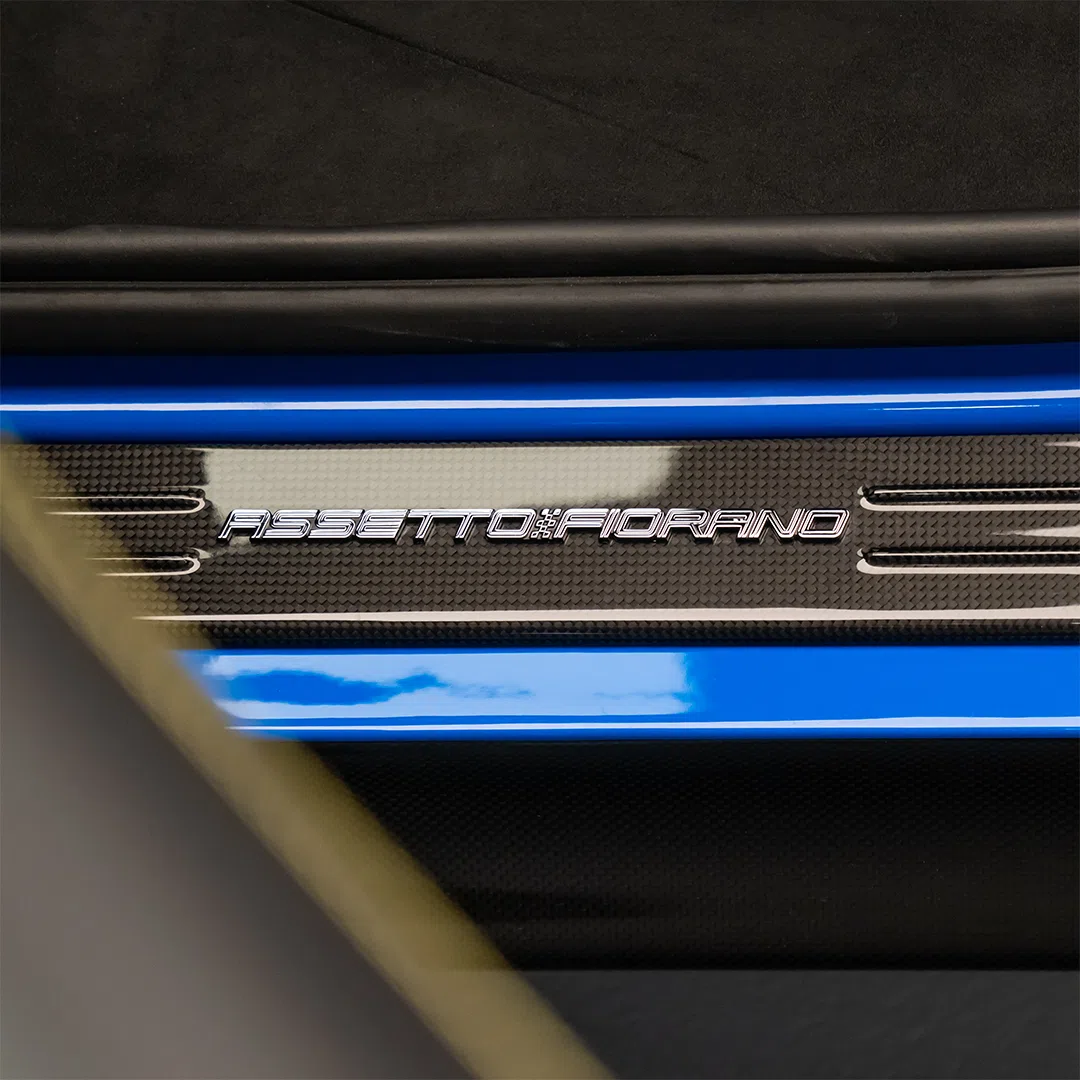 2023 Ferrari SF90 Spider Assetto Fiorano interior, door sill