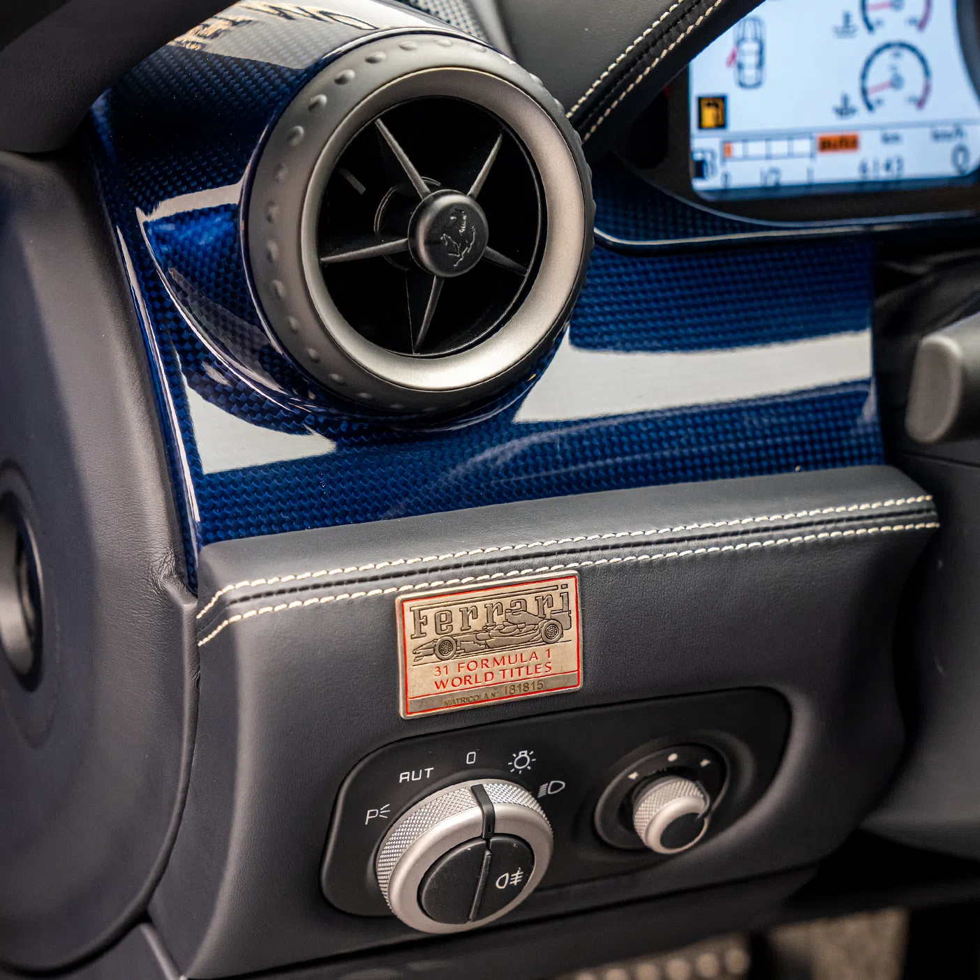 2012 Ferrari 599 GTO Tailor Made interior, center console