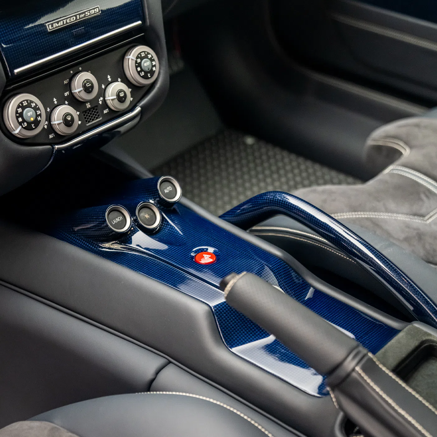 2012 Ferrari 599 GTO Tailor Made interior, center console