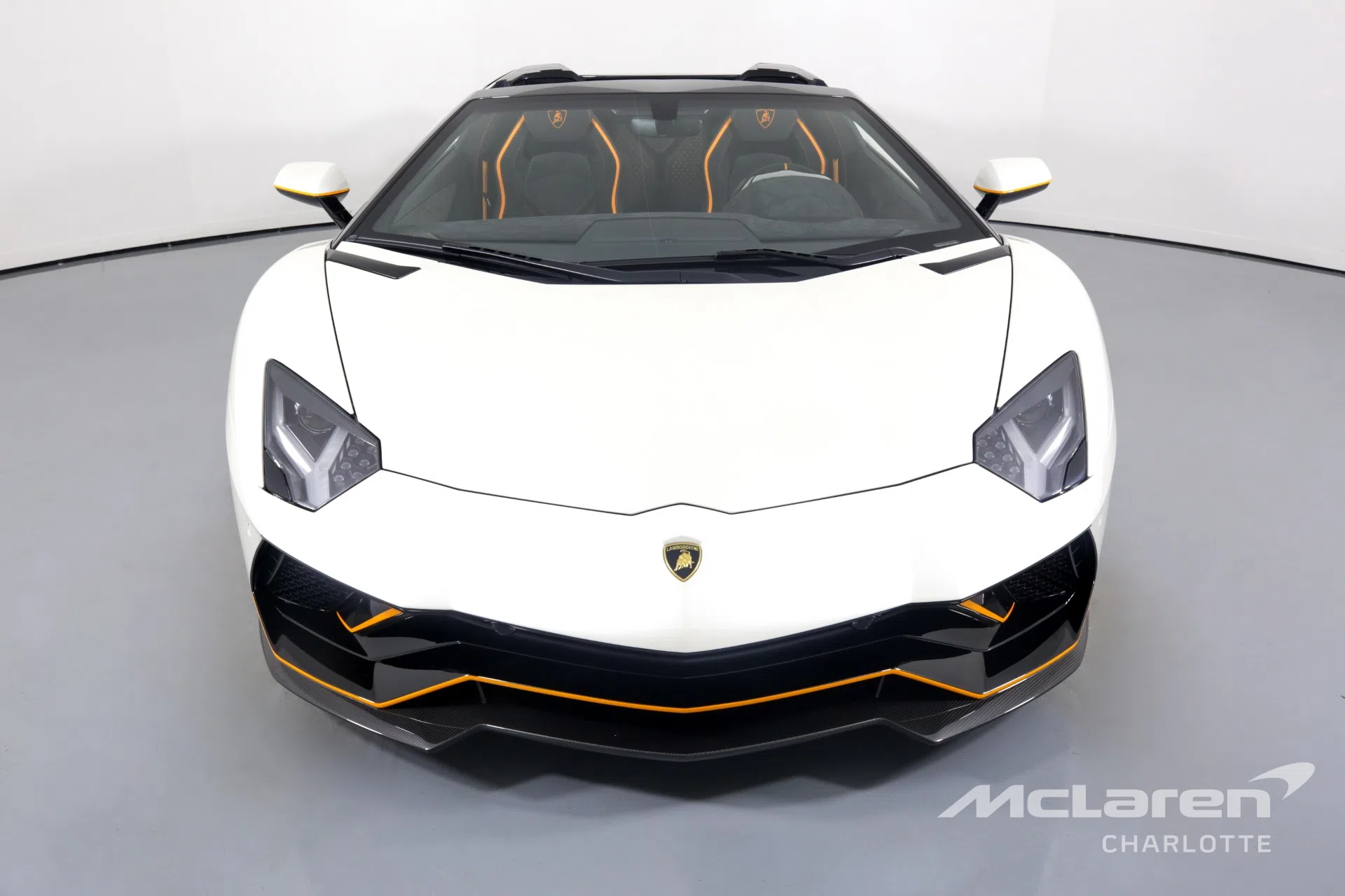 2022 Lamborghini Aventador LP 780-4 Ultimae Roadster for sale, front three-quarter view, Balloon White Pearl