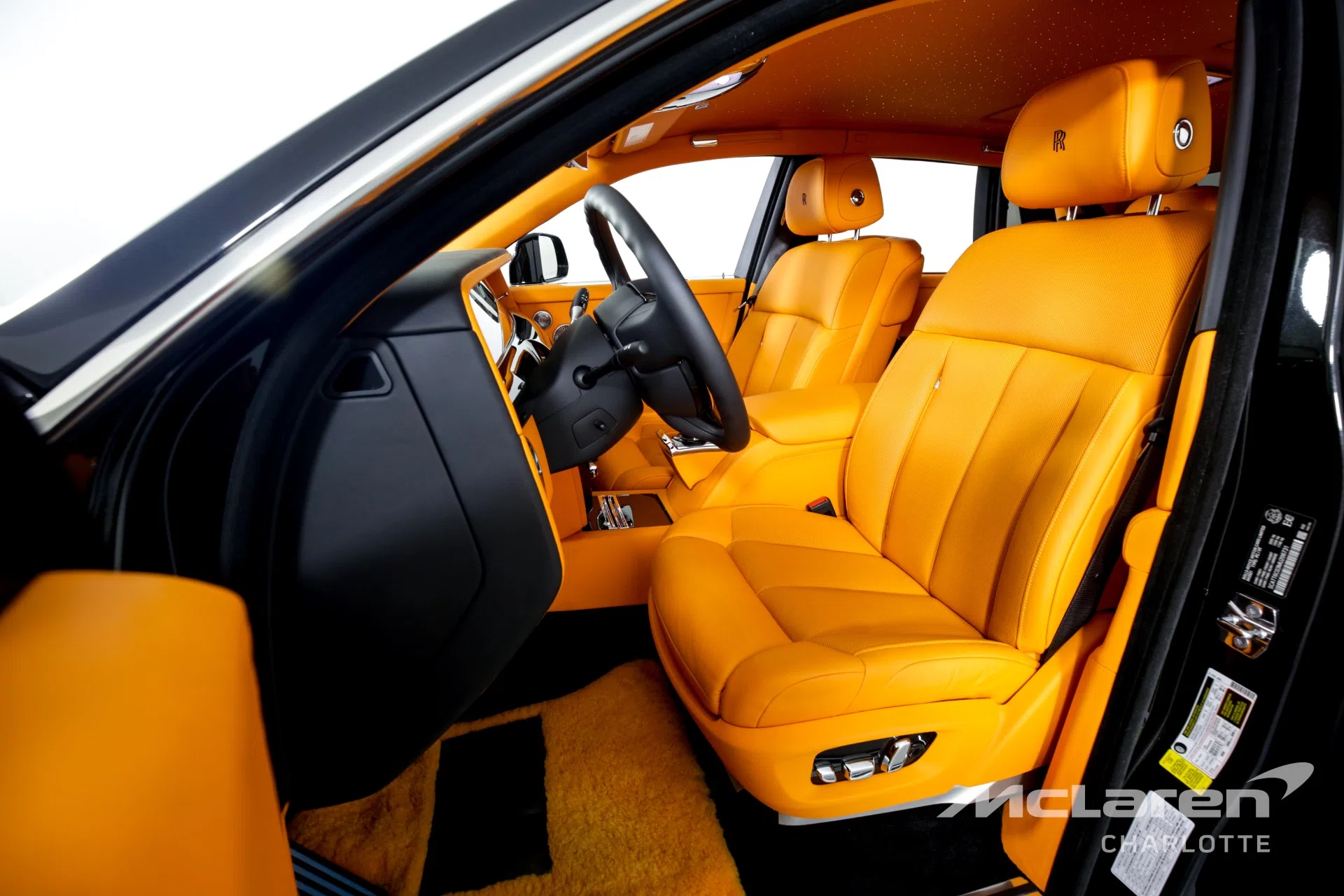 2021 Rolls-Royce Phantom interior, seats, Mandarin/Black