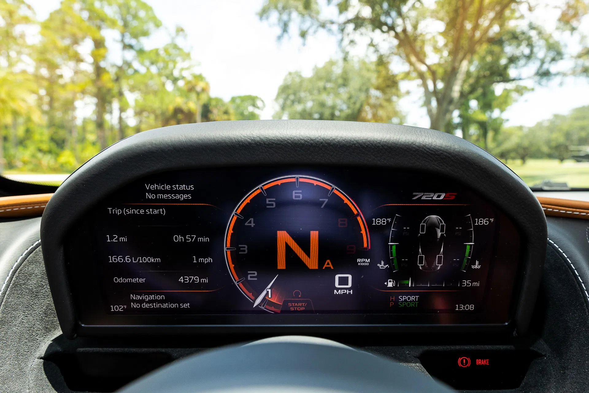 2020 McLaren 720S Spider Luxury interior, Vintage Tan