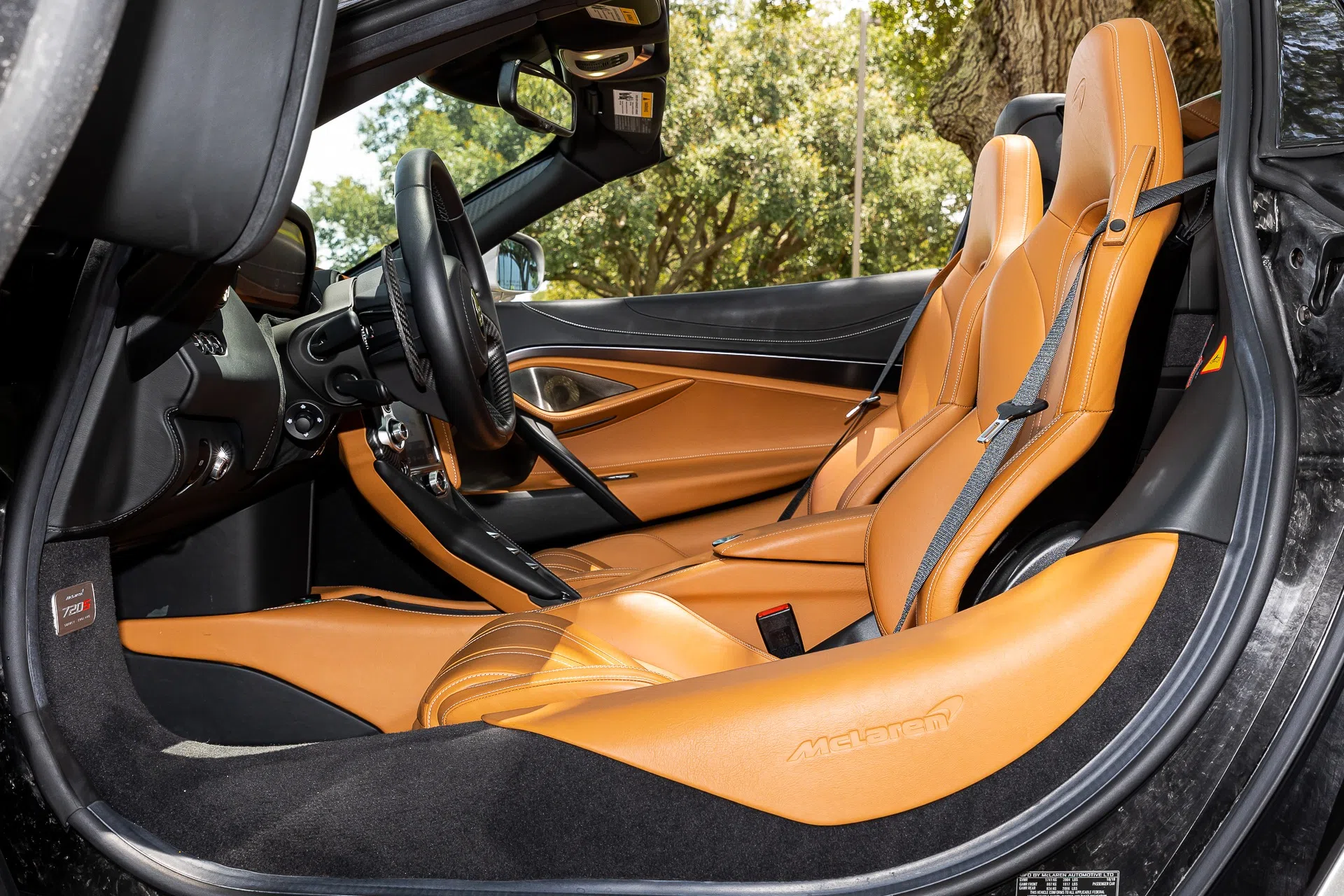 2020 McLaren 720S Spider Luxury interior, seats, Vintage Tan