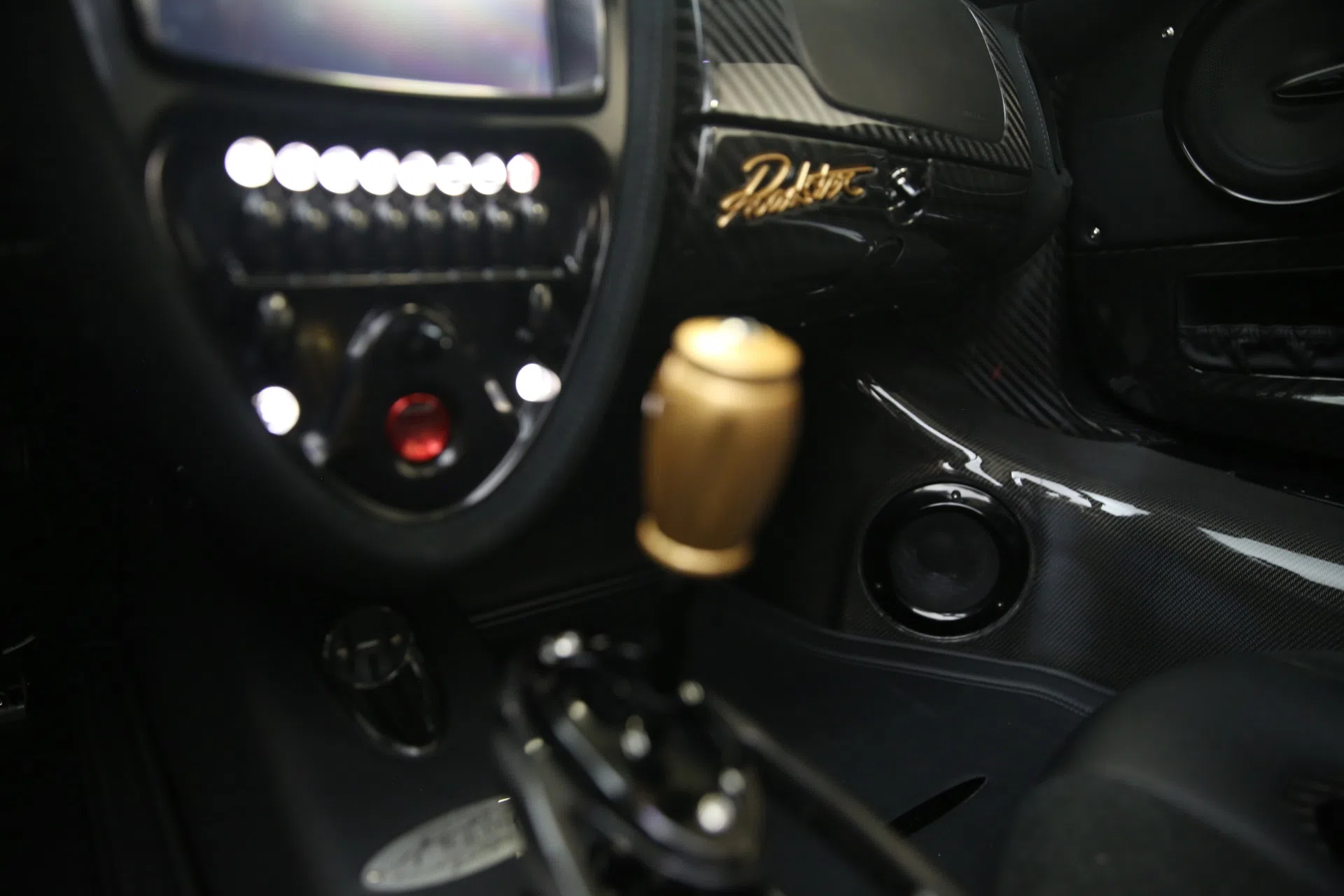 2017 Pagani Huayra Roadster interior, center console, Black