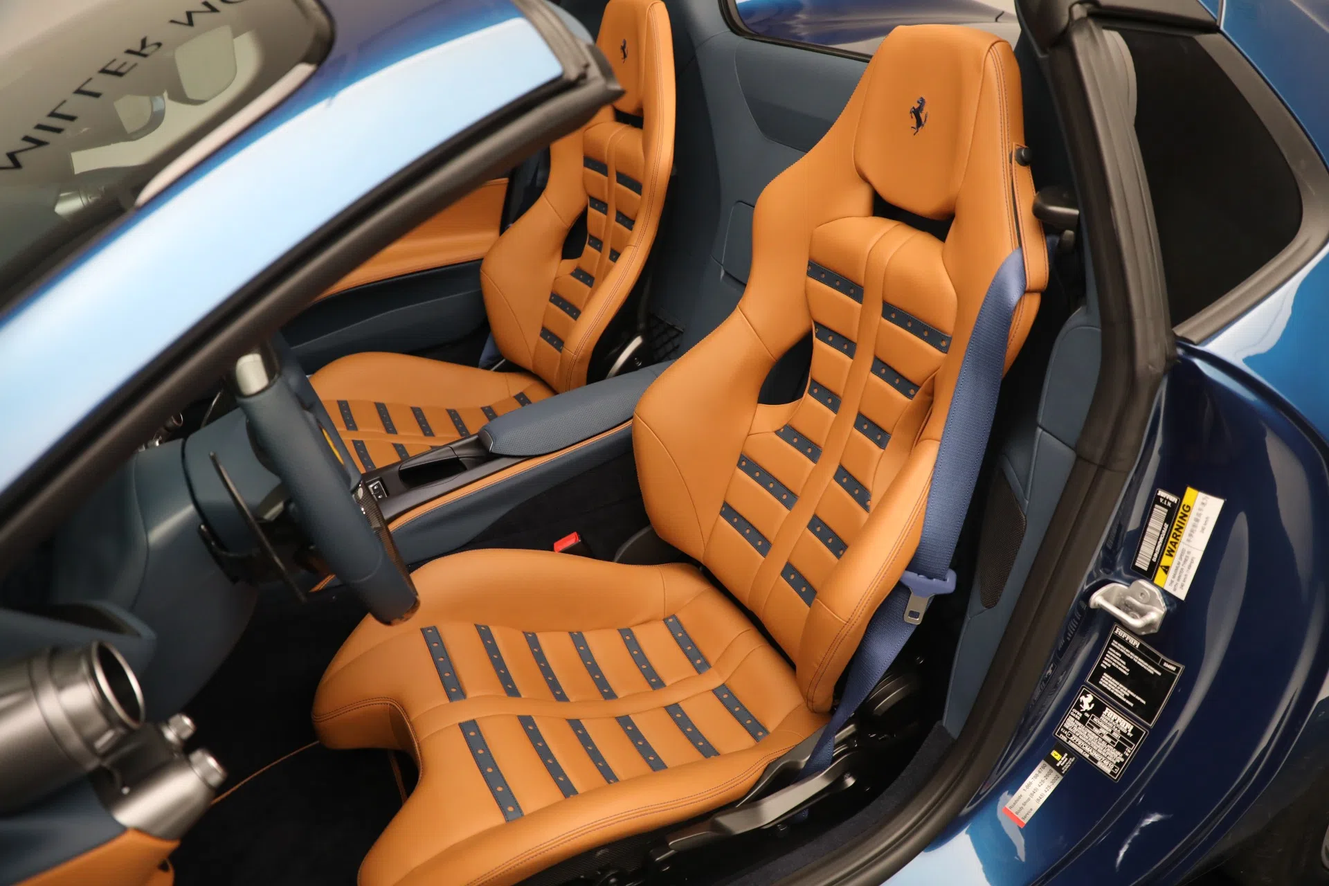 2022 Ferrari 812 GTS interior, seats, Cuoio, Leather