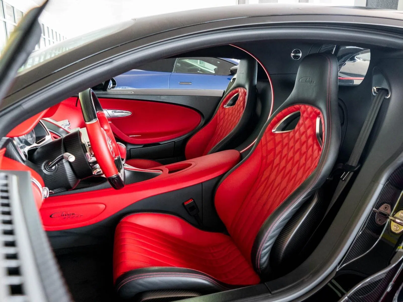 2019 Bugatti Chiron Sport 110 ANS interior, seats, Red, Full leather