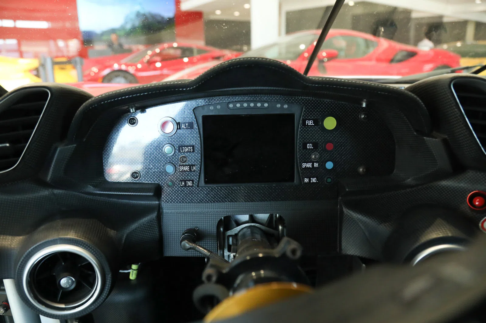 2018 Ferrari 488 GT3 Evo interior, dashboard