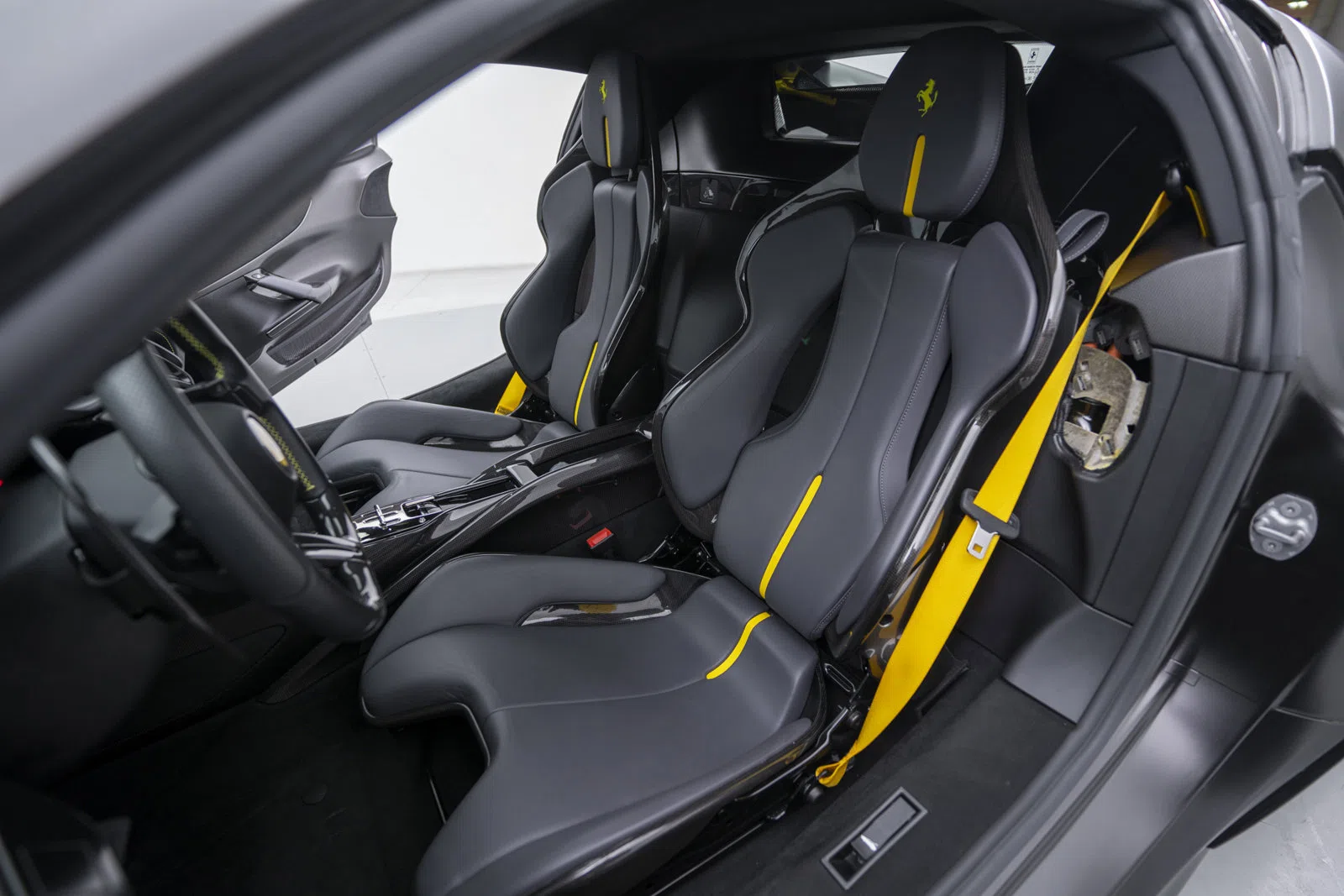 2021 Ferrari SF90 Stradale Assetto Fiorano interior, seats, Gray