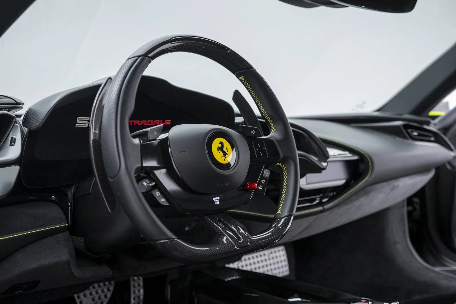 2021 Ferrari SF90 Stradale Assetto Fiorano interior, Gray