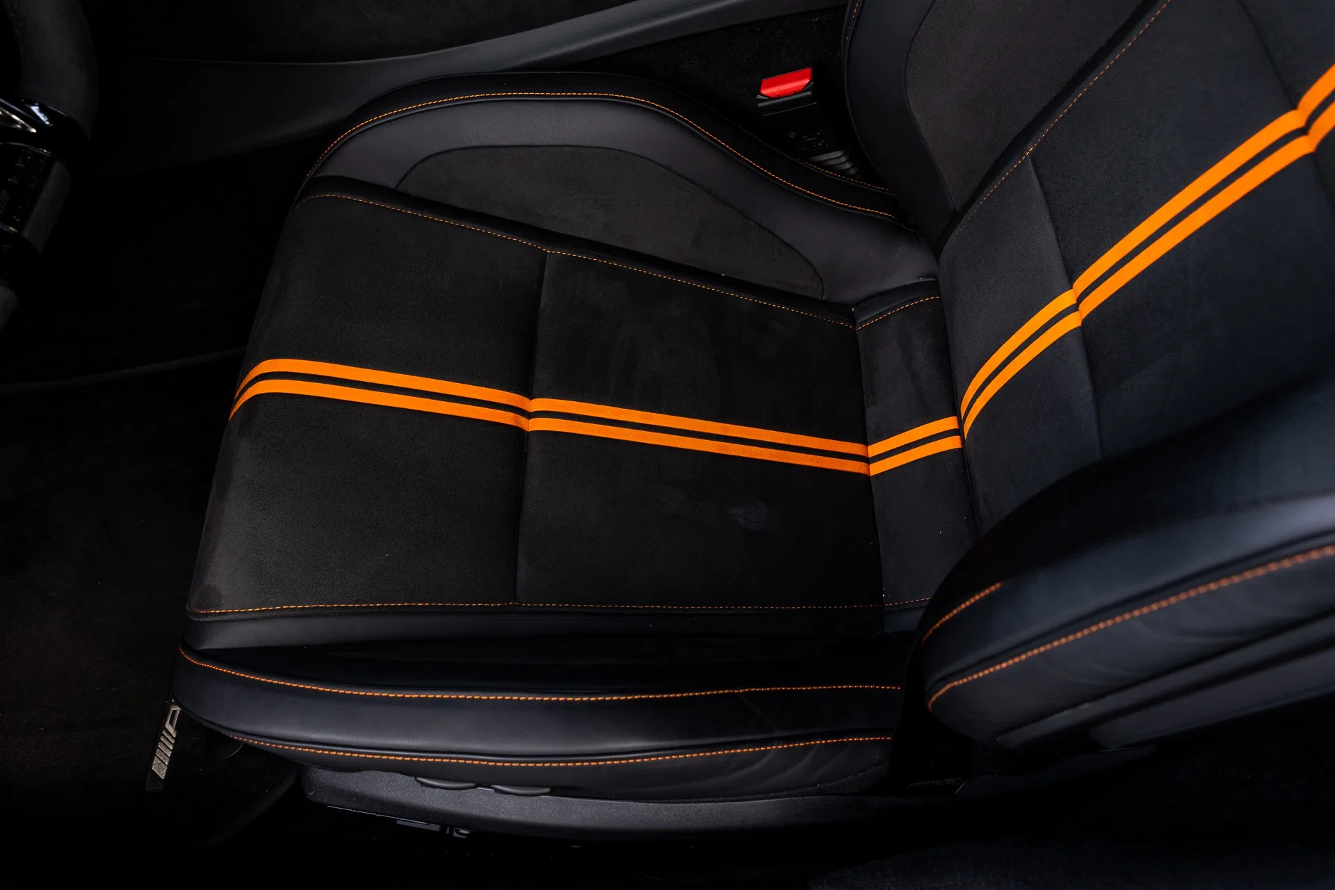 2021 Mercedes-AMG GT Black Series interior, seats, Black w/ Orange Stitching